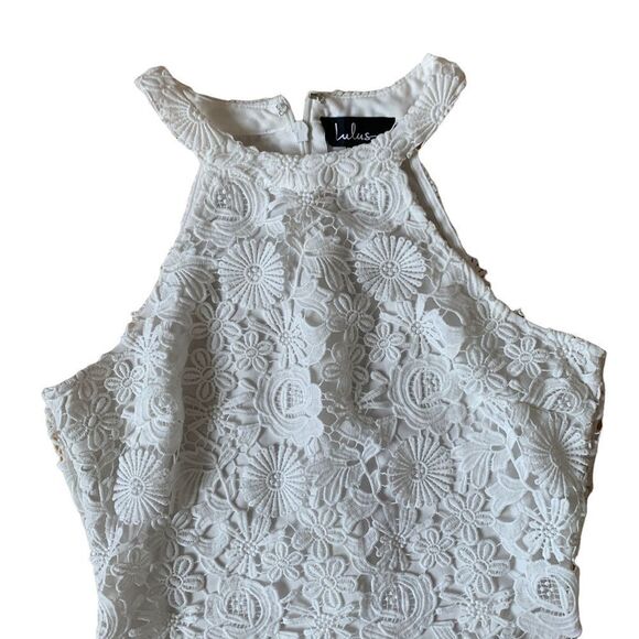 White Lace Lulus Dress Size Medium - Picture 2 of 9